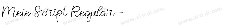 Meie Script Regular字体转换
